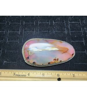 Vintage Bloodstone Agate Handmade Belt Buckle